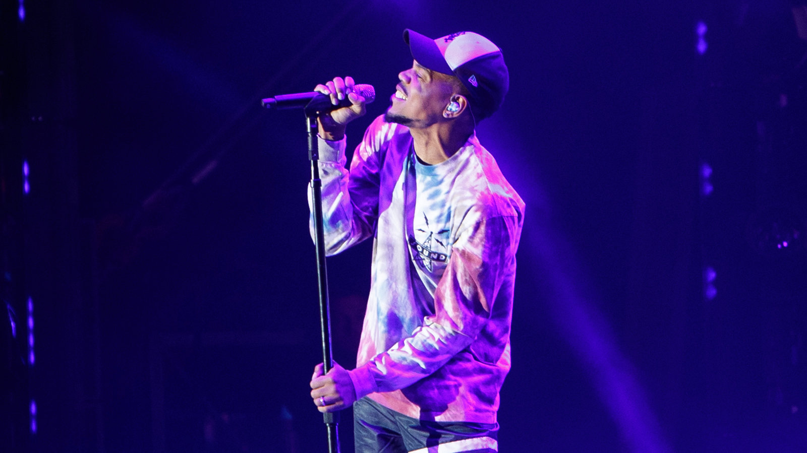 Chance the Rapper performing live on stage